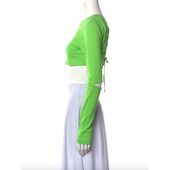 Jacquemus Le T-shirt Piccola Green Crop Top - Picture 15 of 16
